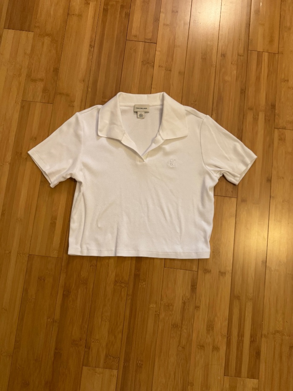 Calvin Klein Crop Polo Top